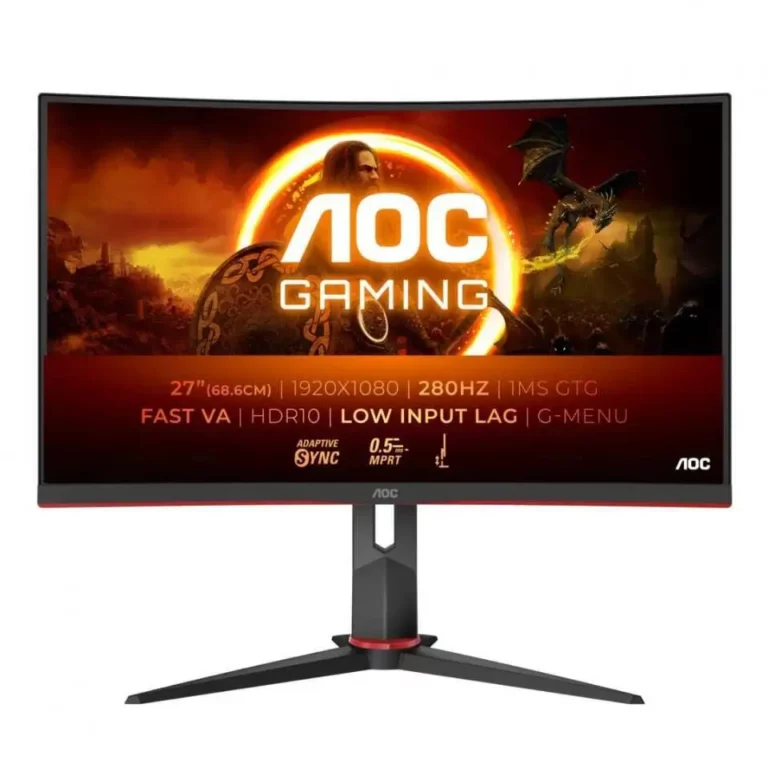 AOC C27G2Z3/BK VA Curved Monitor 27" FHD 1920x1080 280Hz με Χρόνο Απόκρισης 1ms GTG