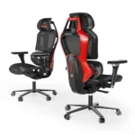 Eureka Ergonomic Typhon Καρέκλα Gaming Δερματίνης με Ρυθμιζόμενα Μπράτσα Κόκκινη