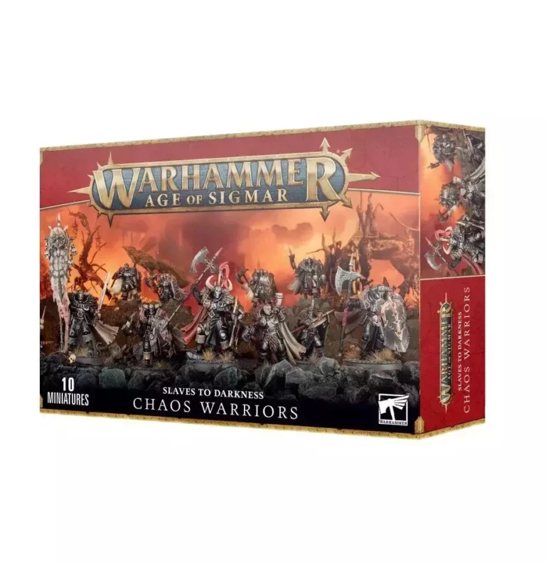 games workshop warhammer slaves to darkness: chaos warriors unpainted figures