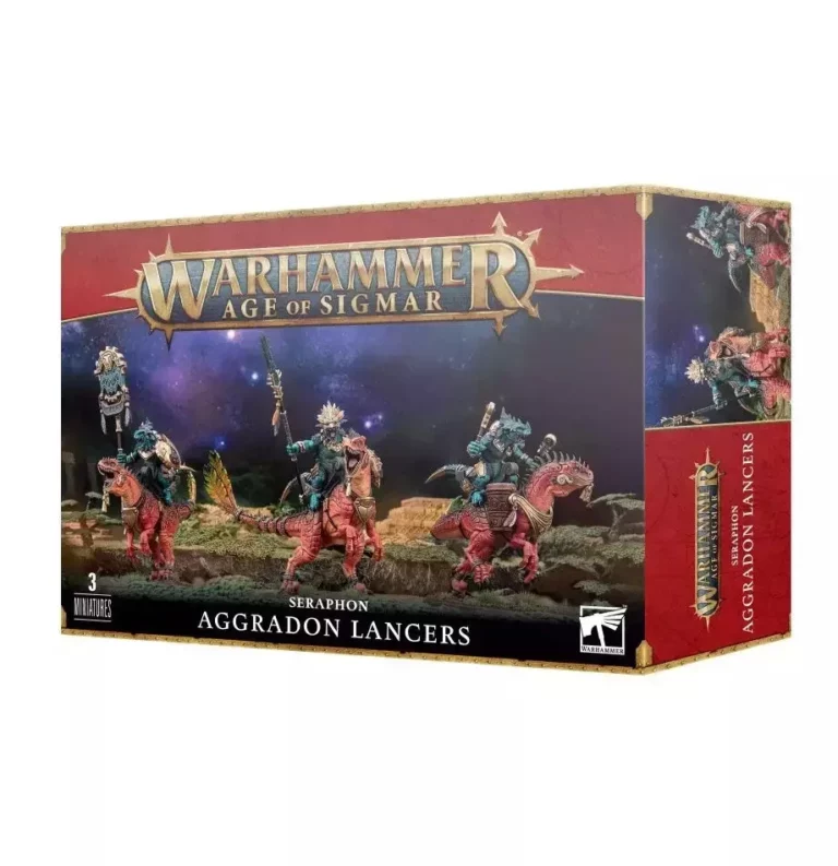 games workshop warhammer seraphon: aggradon lancers figures