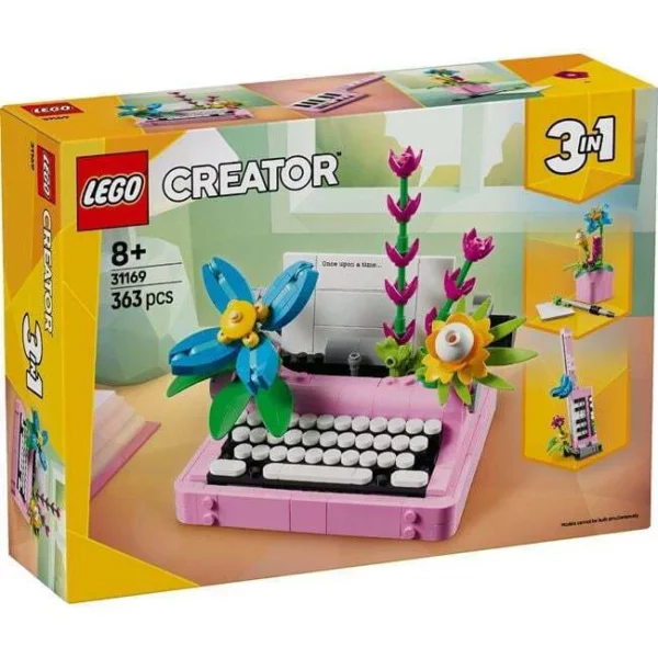 lego creator 3 in 1 typewriter with flowers για 8+ Ετών 363τμχ