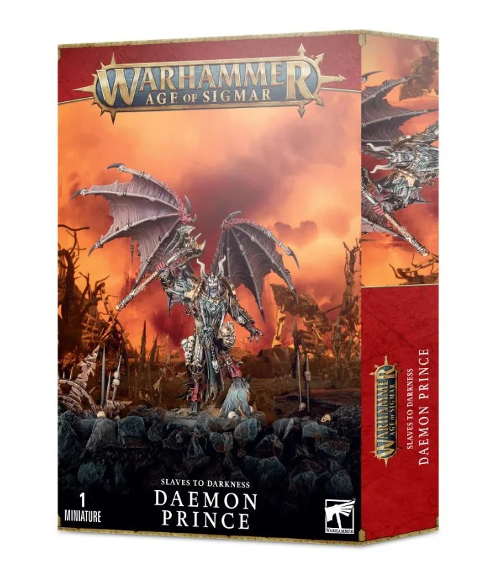 games workshop warhammer age of sigmar slaves to darkness: daemon prince unpainted figures