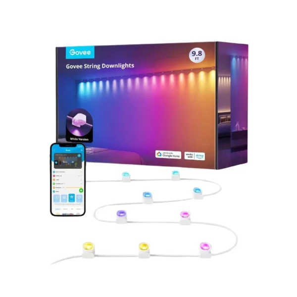 govee smart Ταινία led backlight t2 wi fi Τηλεόρασης 12v rgb Φως 5m με Τροφοδοτικό & wifi controller