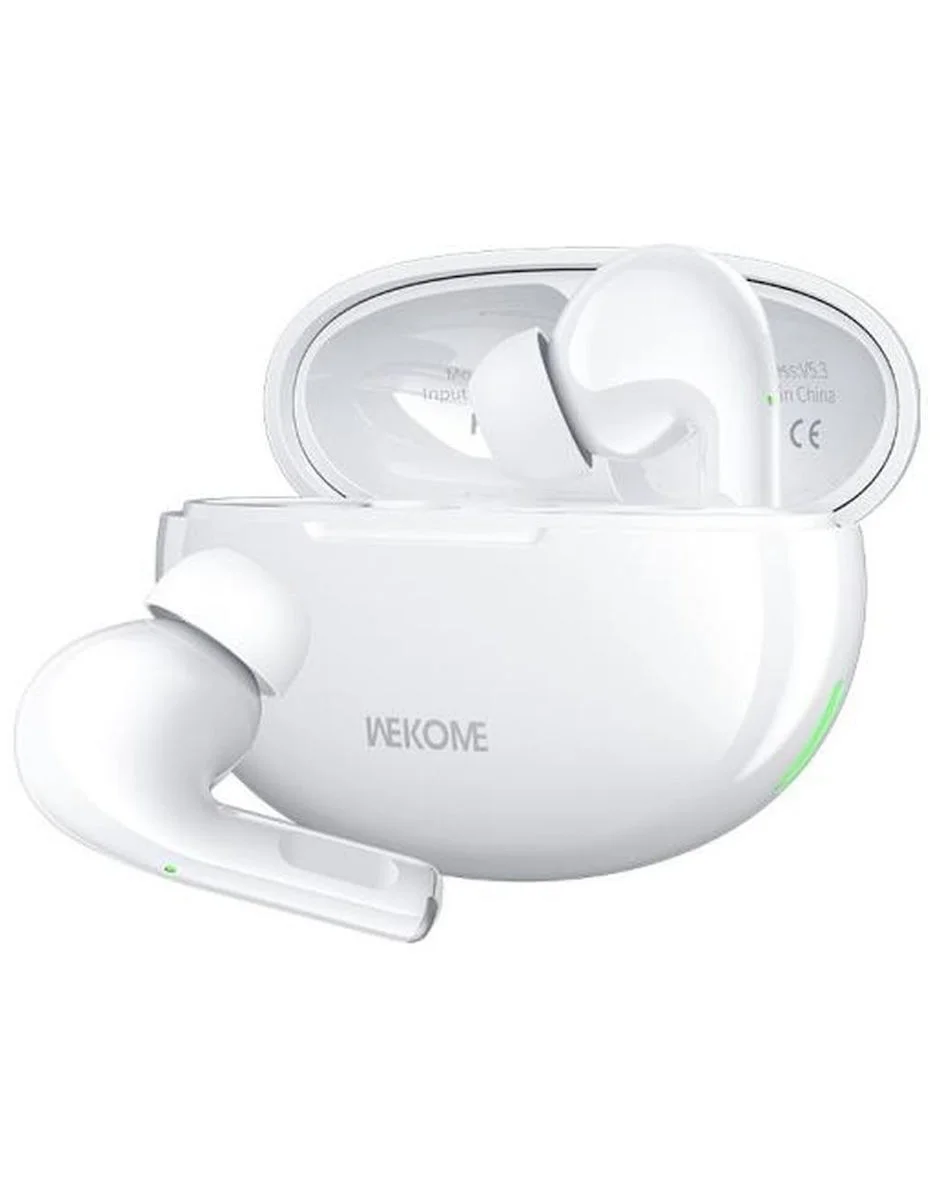 wk ws 16 in ear bluetooth handsfree Ακουστικά με Θήκη Φόρτισης Λευκά
