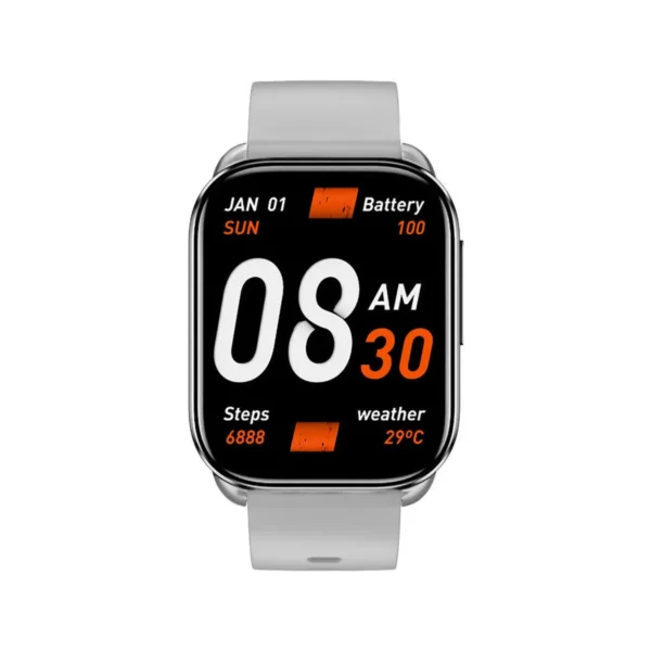 qcy gs s6 smartwatch με Παλμογράφο (Γκρι)