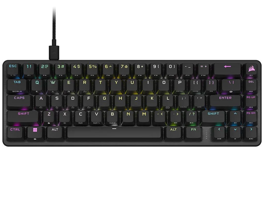 corsair k65 pro mini Οπτικό gaming Πληκτρολόγιο 65% με corsair opx διακόπτες και rgb φωτισμό (Αγγλικό us)