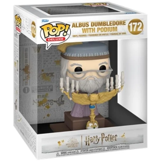 funko pop! deluxe: harry potter albus dumbledore with podium 172