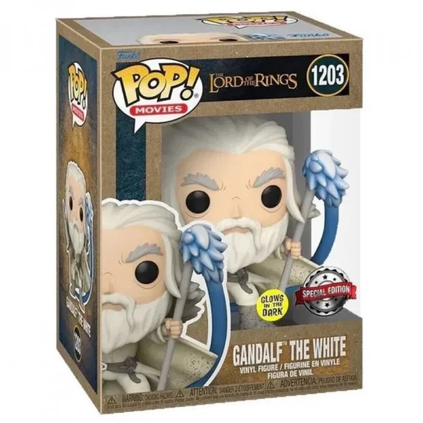 funko pop! movies: lord of the rings gandalf the white 1203 glows in the dark special edition