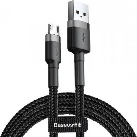 baseus cafule braided usb 2.0 to micro usb cable Γκρι 2m (camklf cg1 )