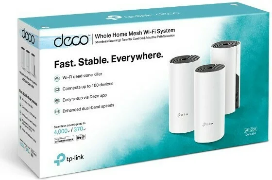 tp link deco m4 v2 wifi mesh network access point wi‑fi 5 dual band (2.4 & 5ghz) σε Τριπλό kit
