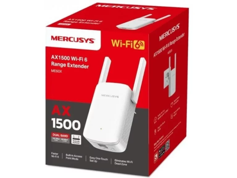mercusys me60x v1 wifi extender dual band (2.4 & 5ghz) 1500mbps