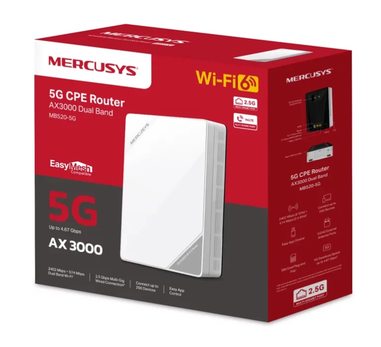 mercusys mb520 5g Ασύρματο 4g router wi‑fi 6