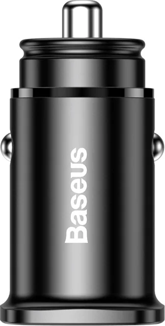 baseus square pps Φορτιστής Αυτοκινήτου 5a Γρήγορης Φόρτισης με Θύρες: 1xusb 1xtype c Μαύρο Χρώμα